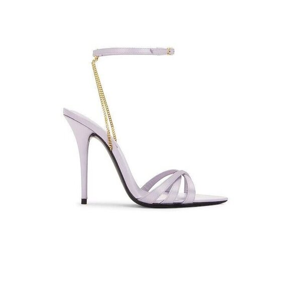 SAINT LAURENT Ankle Strap Sandals Heels - Picture 1 of 7